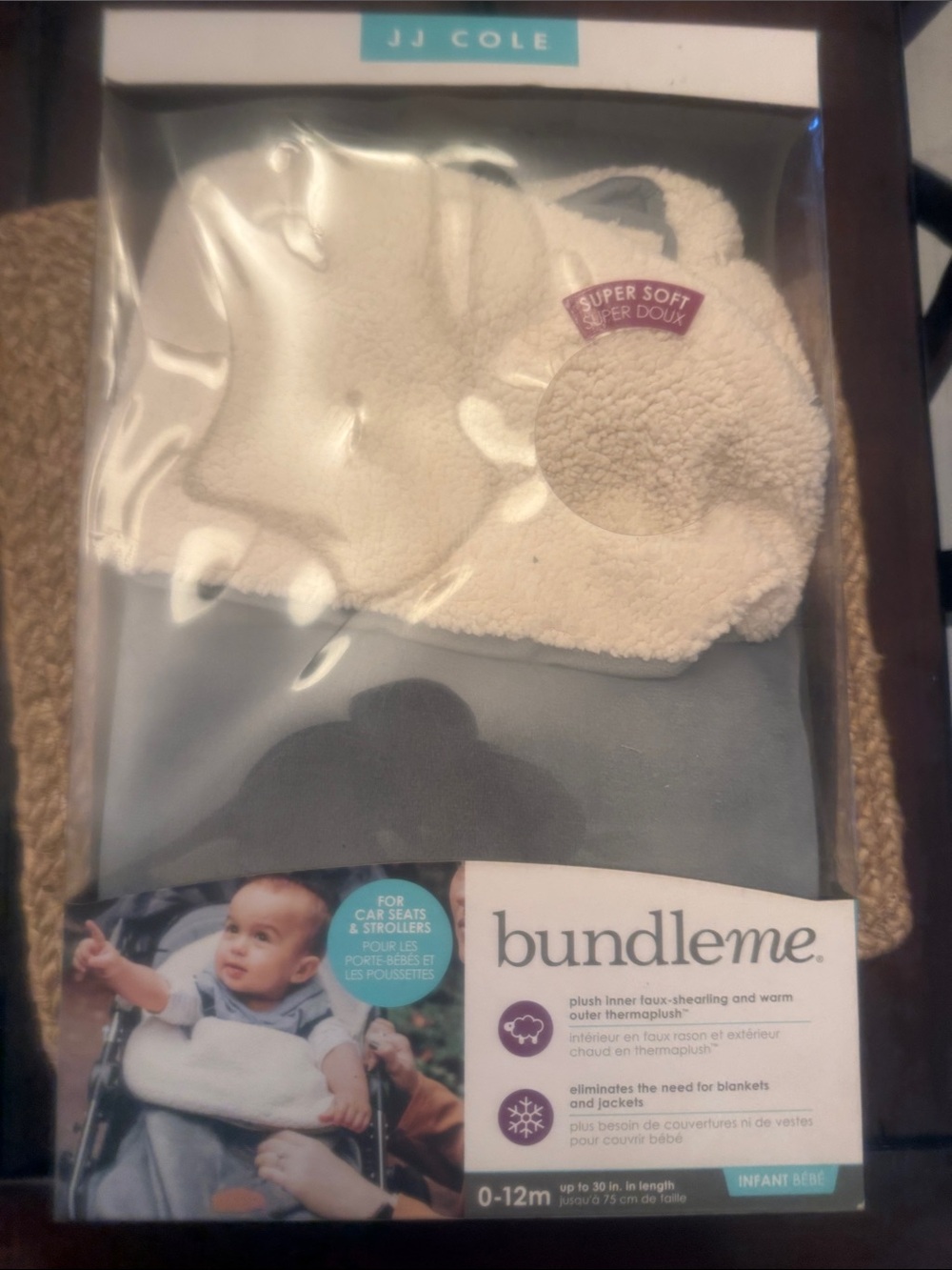 JJ Cole Bundleme Infant Footmuff - Cream & Gray